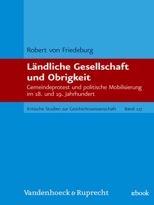 cover image of Ländliche Gesellschaft und Obrigkeit
